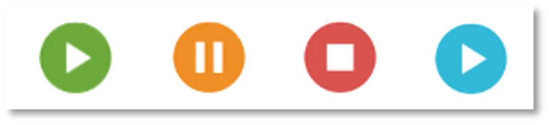 The Start, Pause, Stop, and Resume activity controls